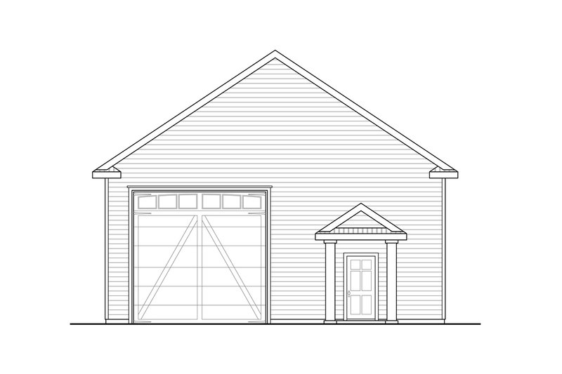 Home Plan - Exterior - Rear Elevation for Country House Plan #124-1244, 0 bath