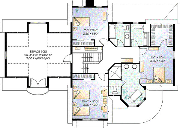 Dream House Plan - Victorian Floor Plan - Upper Floor Plan #23-370