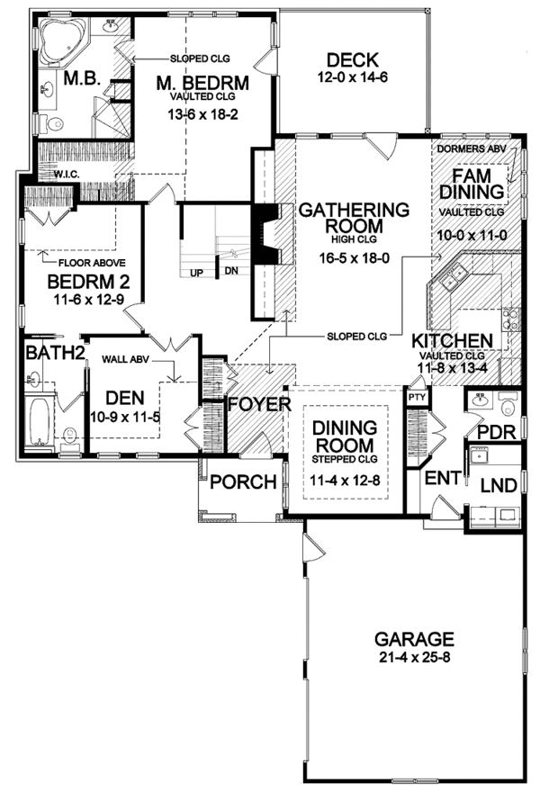 Dream House Plan - Tudor Floor Plan - Main Floor Plan #328-417