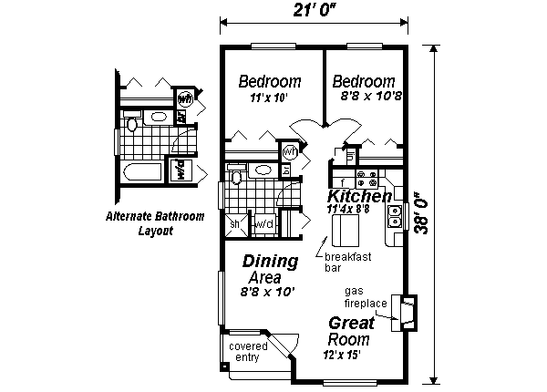House Blueprint - Tudor Floor Plan - Main Floor Plan #18-1045