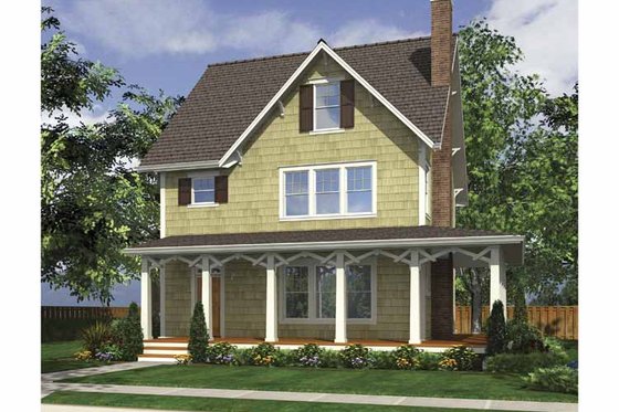 Exterior - Front Elevation 3 for Country House Plan #48-874 - 3 bed, 3.5 bath