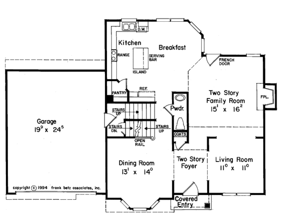 Dream House Plan - Traditional Floor Plan - Main Floor Plan #927-453