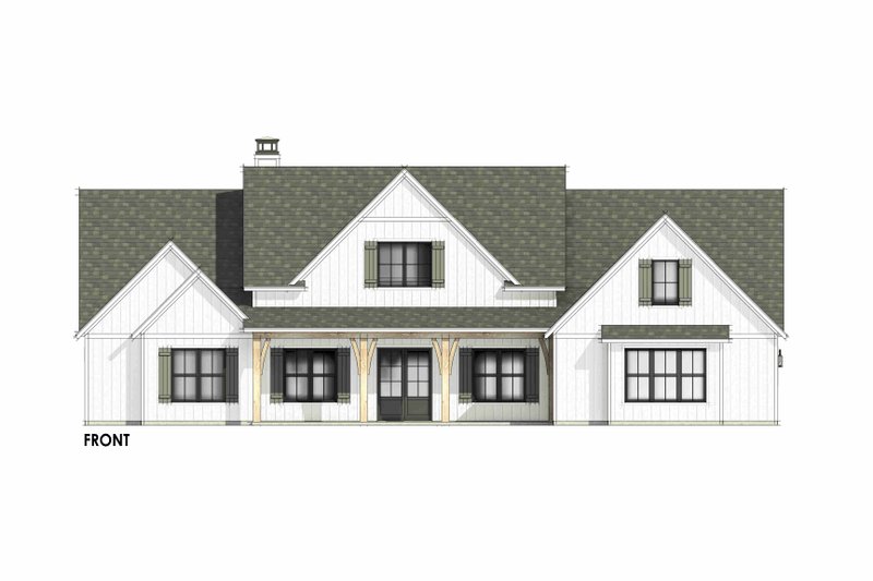 Architectural House Design - Exterior - Front Elevation 4 for Farmhouse House Plan #1096-128 - 4 bed, 3.5 bath