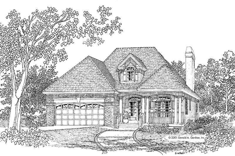 Architectural House Design - Mediterranean Exterior - Front Elevation Plan #929-598