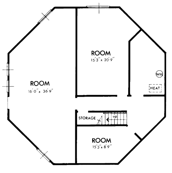 House Design - Contemporary Floor Plan - Lower Floor Plan #320-1184