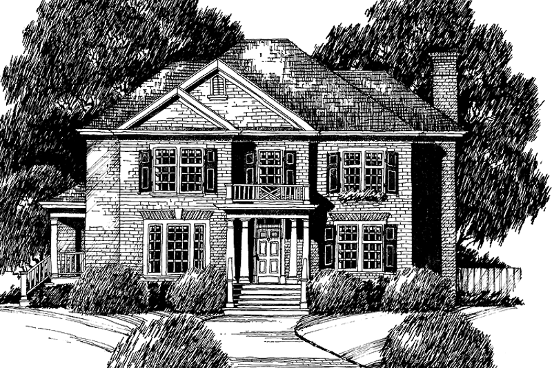 Home Plan - Colonial Exterior - Front Elevation Plan #429-168