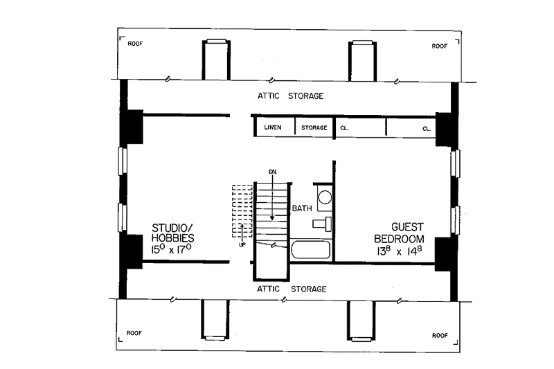 Dream House Plan - Floor Plan - Other Floor for Classical House Plan #72-805 - 4 bed, 3.5 bath