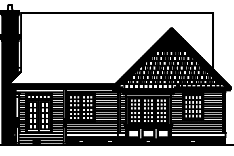 Dream House Plan - Exterior - Rear Elevation for Ranch House Plan #929-691 - 3 bed, 2 bath