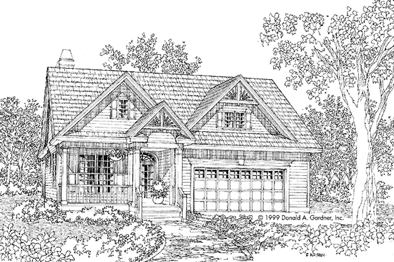 Home Plan - Exterior - Front Elevation 3 for Victorian House Plan #929-557 - 3 bed, 2 bath