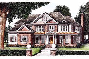 Classical Exterior - Front Elevation Plan #927-605