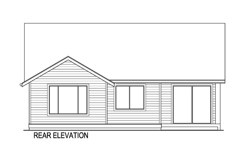Architectural House Design - Exterior - Rear Elevation for Country House Plan #569-77 - 3 bed, 3 bath