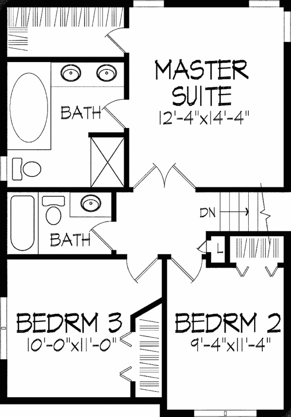 Home Plan - Traditional Floor Plan - Upper Floor Plan #51-712