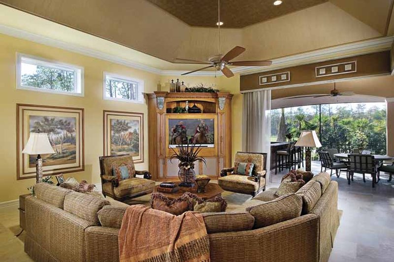Home Plan - Interior - Family Room for Mediterranean House Plan #930-417 - 4 bed, 5 bath