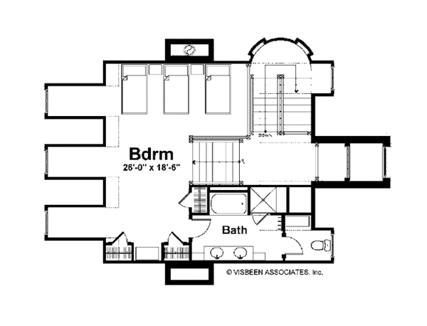 Country Floor Plan - Upper Floor Plan #928-166