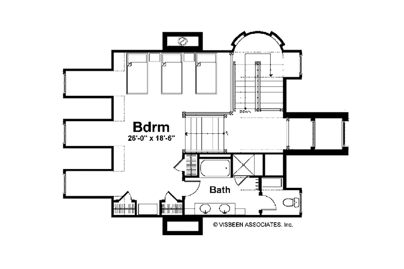 Home Plan - Floor Plan - Upper Floor for Country House Plan #928-166 - 3 bed, 4 bath