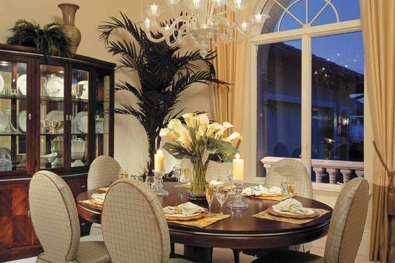Architectural House Design - Interior - Dining Room for Mediterranean House Plan #930-324 - 3 bed, 3.5 bath