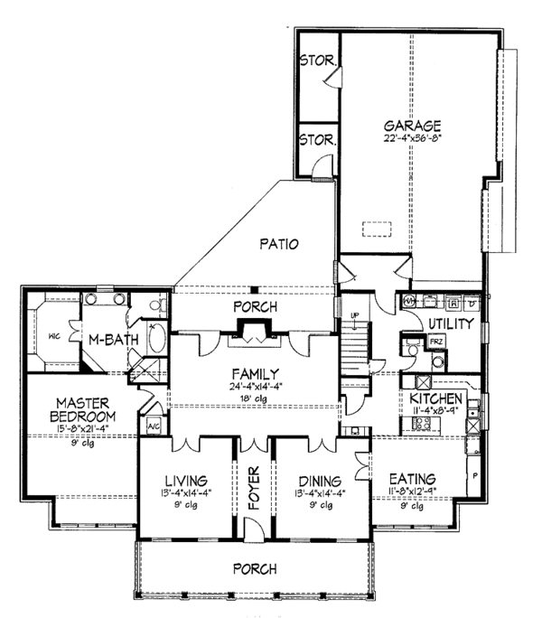 Home Plan - Colonial Floor Plan - Main Floor Plan #320-898