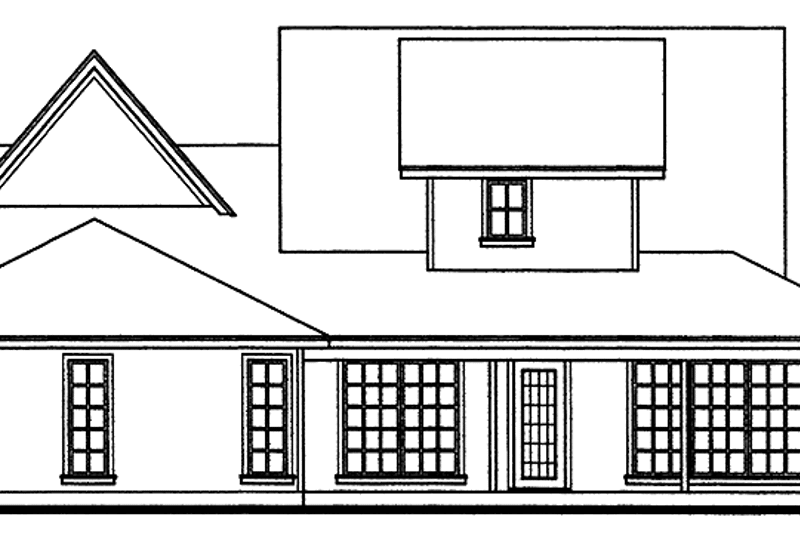 Dream House Plan - Exterior - Rear Elevation for Country House Plan #42-712 - 3 bed, 2.5 bath