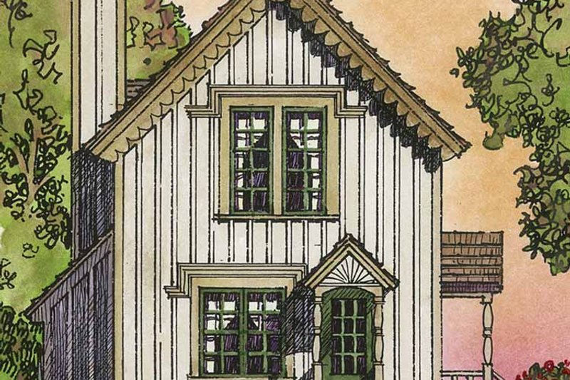 House Blueprint - Exterior - Rear Elevation for Country House Plan #1016-91 - 2 bed, 1 bath