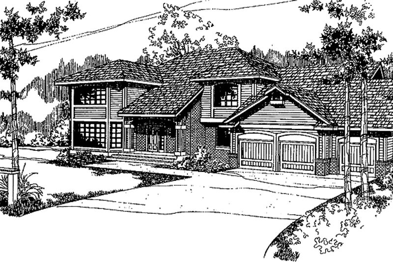 Home Plan - Contemporary Exterior - Front Elevation Plan #60-810