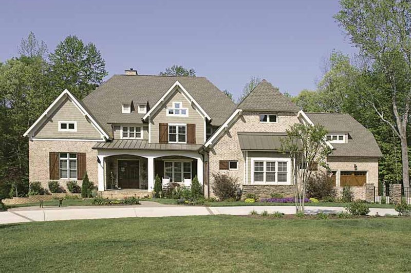 Dream House Plan - Exterior - Front Elevation 3 for European House Plan #453-605 - 5 bed, 6 bath