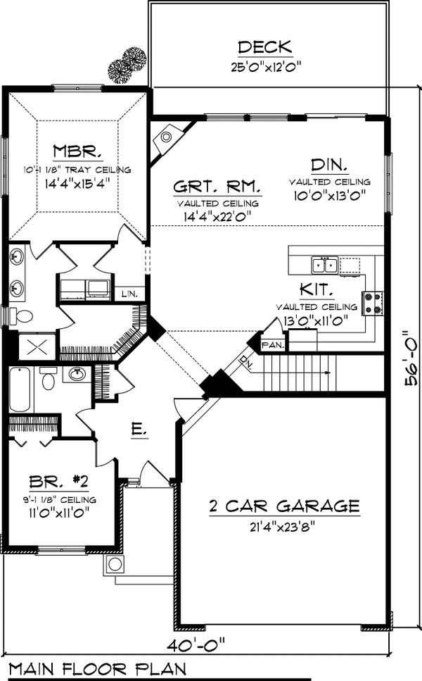 Dream House Plan - Ranch Floor Plan - Main Floor Plan #70-1041