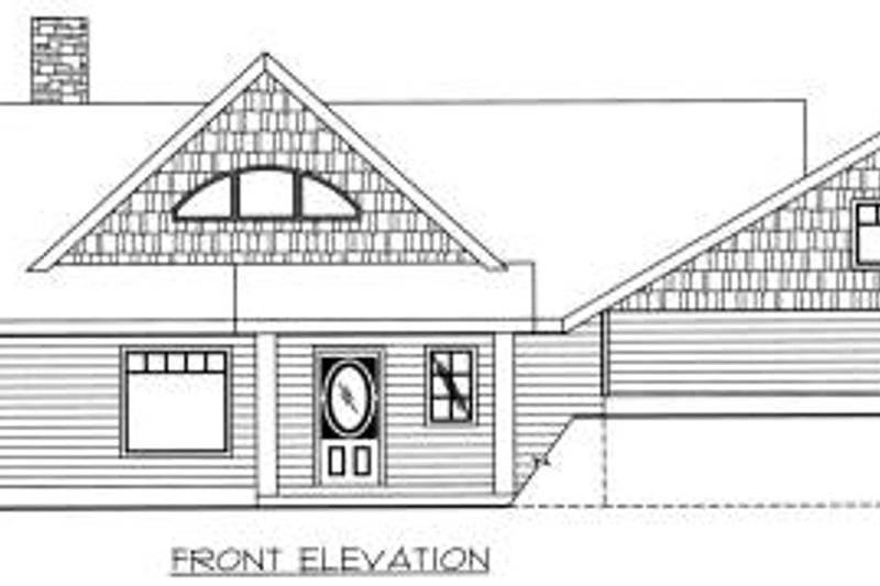 House Blueprint - Exterior - Other Elevation for Ranch House Plan #117-561 - 2 bed, 2.5 bath