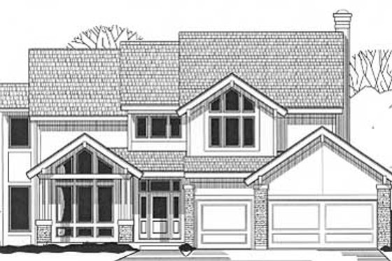 Exterior - Front Elevation for Traditional House Plan #67-579 - 4 bed, 3.5 bath