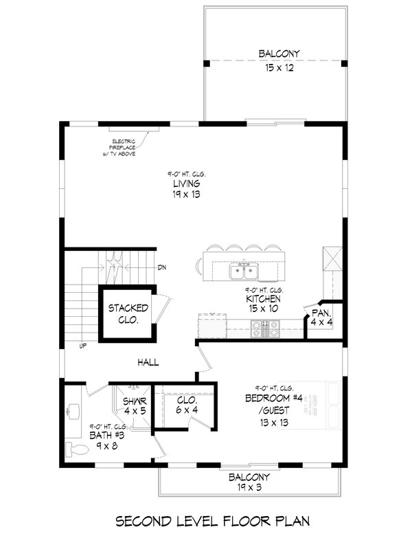 Dream House Plan - Floor Plan - Upper Floor for Country House Plan #932-1460 - 4 bed, 3 bath