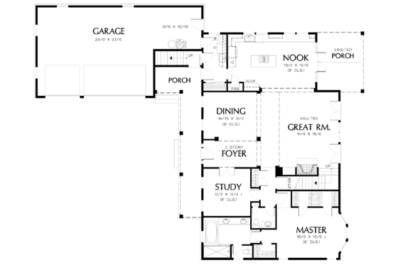 Floor Plan - Main Floor for Country House Plan #48-778 - 4 bed, 2.5 bath