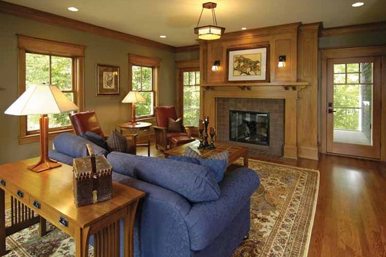 Interior - Family Room 1 for Craftsman House Plan #928-30 - 3 bed, 4 bath