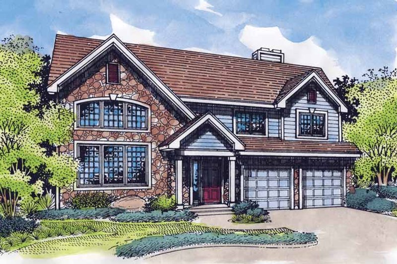 Dream House Plan - Traditional Exterior - Front Elevation Plan #320-545