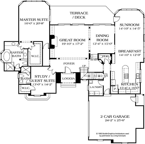 Home Plan - Traditional Floor Plan - Main Floor Plan #453-565