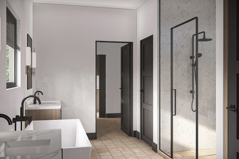 House Blueprint - Interior - Master Bathroom 1 for Modern House Plan #455-507 - 3 bed, 2 bath