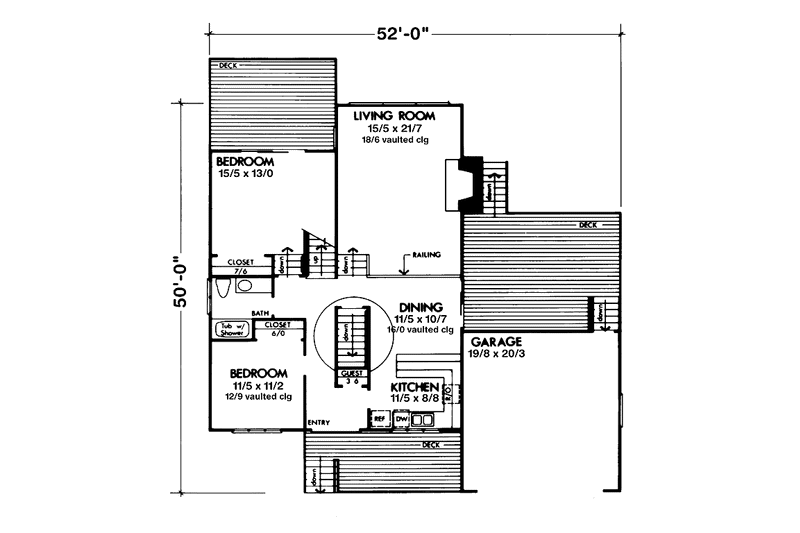 Dream House Plan - Floor Plan - Main Floor for Prairie House Plan #320-1226 - 3 bed, 2 bath