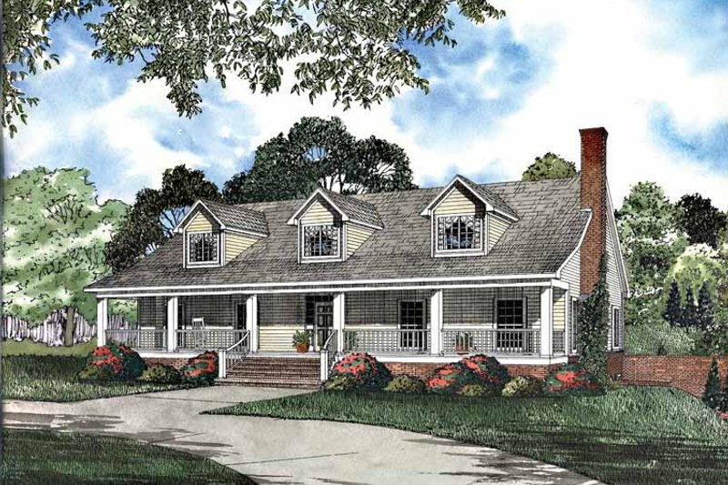 Dream House Plan - Country Exterior - Front Elevation Plan #17-3068