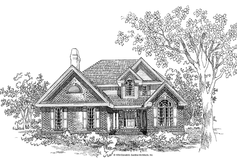 House Blueprint - Traditional Exterior - Front Elevation Plan #929-204