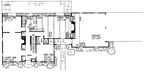 Home Plan - Colonial Floor Plan - Main Floor Plan #72-547