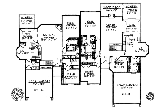Floor Plan - Main Floor for Tudor House Plan #70-1349 - 5 bed, 4 bath