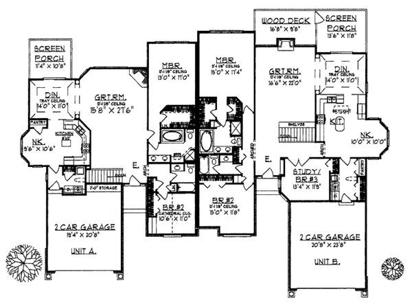 Home Plan - Tudor Floor Plan - Main Floor Plan #70-1349