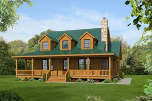Country Exterior - Front Elevation Plan #932-14