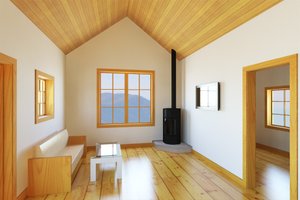 Interior - Family Room for Cabin House Plan #497-14 - 1 bed, 1 bath