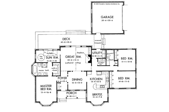 Floor Plan - Main Floor for Country House Plan #929-107 - 3 bed, 2.5 bath