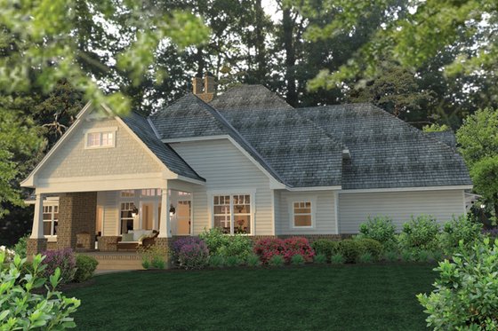 Exterior - Rear Elevation 3 for Craftsman House Plan #120-248 - 3 bed, 2.5 bath