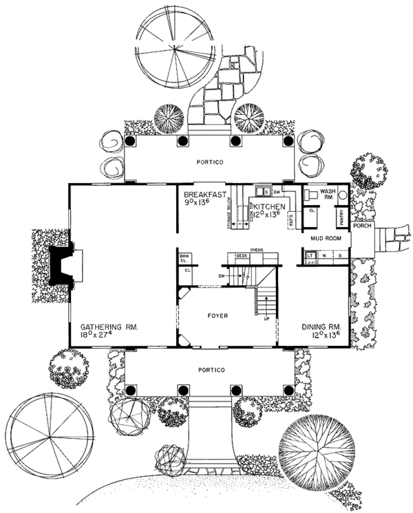 House Plan Design - Classical Floor Plan - Main Floor Plan #72-685