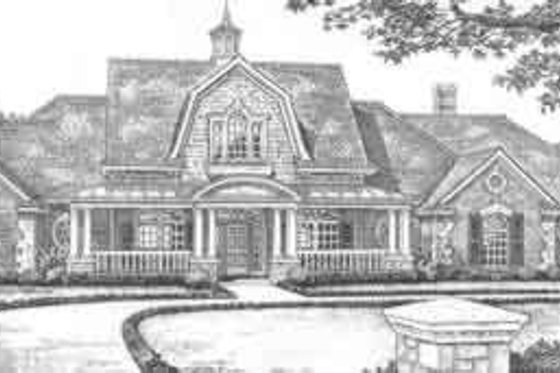 Exterior - Front Elevation for Farmhouse House Plan #310-505 - 4 bed, 3.5 bath