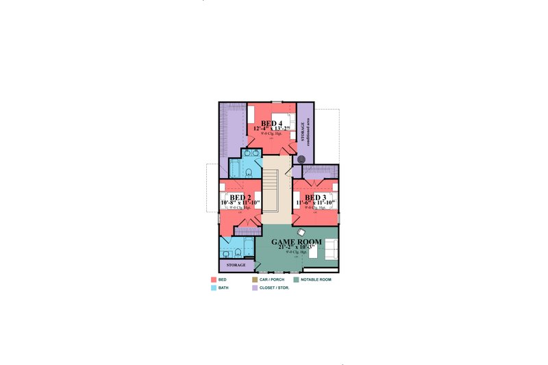Home Plan - Floor Plan - Other Floor for Farmhouse House Plan #63-373 - 4 bed, 3 bath