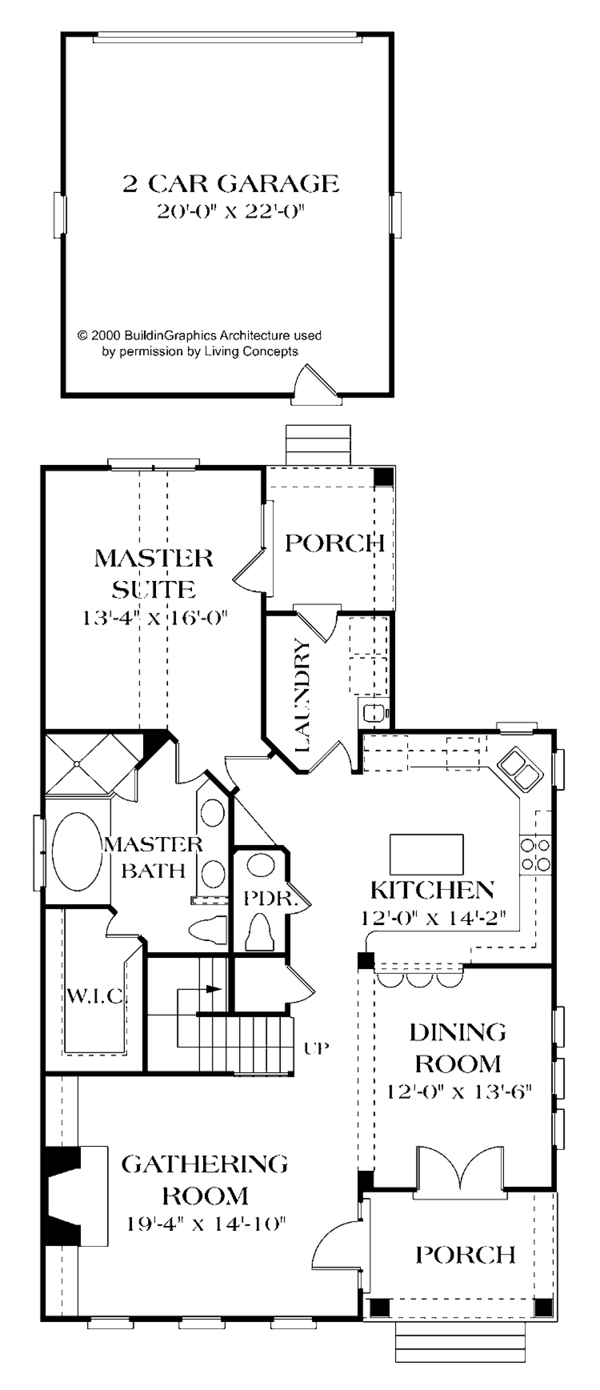 Home Plan - Colonial Floor Plan - Main Floor Plan #453-339