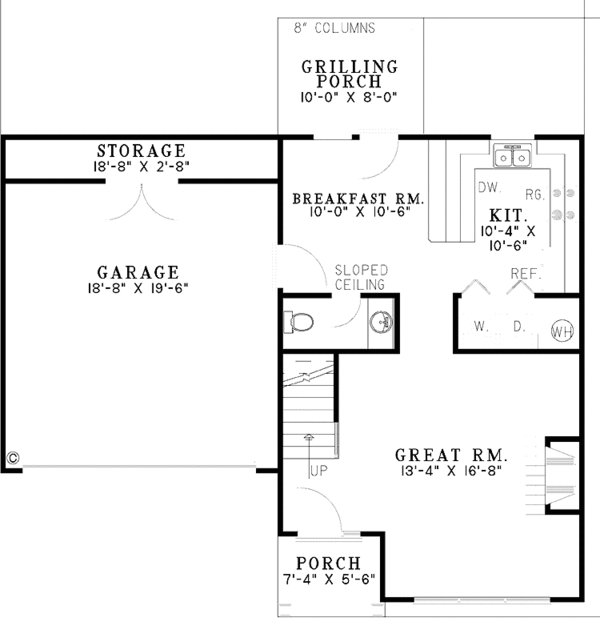 Architectural House Design - Classical Floor Plan - Main Floor Plan #17-3190