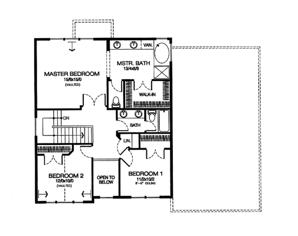 House Plan Design - Country Floor Plan - Upper Floor Plan #997-9